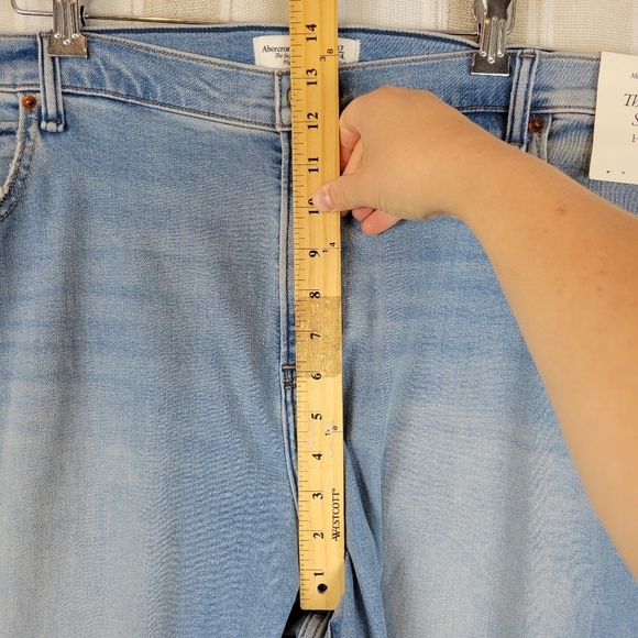 NEW Abercrombie & Fitch The Super‎ Skinny High Rise Jeans Blue Size 24 Long - Picture 5 of 12